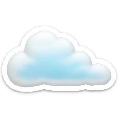 cloud with small pastel blue hearts sticker