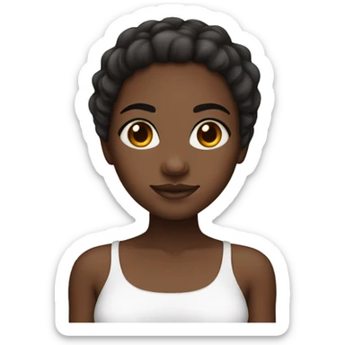 Black girl brown eyes sticker