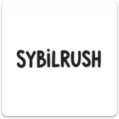The text "SYBILRUSH" written clearly sticker