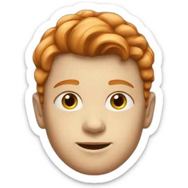 Swedish ginger boy with turtleneck  sticker