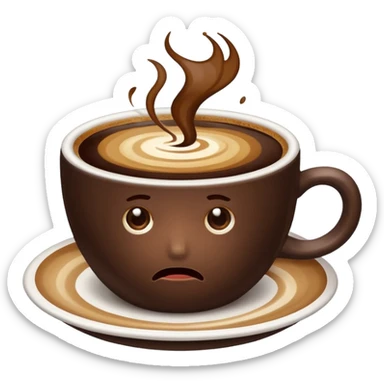 Bad coffee / sad coffee sticker