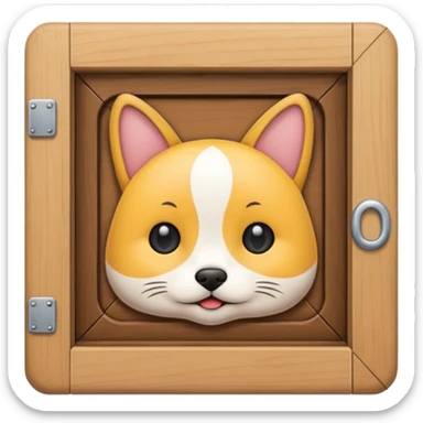 a pet door nothing else is seen  sticker