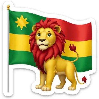 Lion of Judah flag  sticker