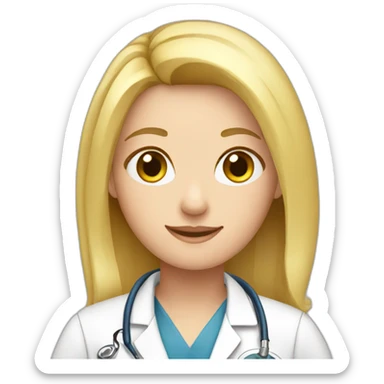 Veterinarian blonde sticker