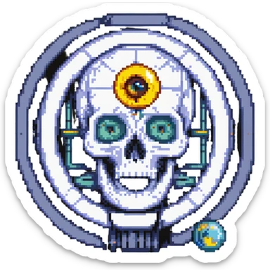 skull, eye, MRI, SCAN, egg, embryonic sticker