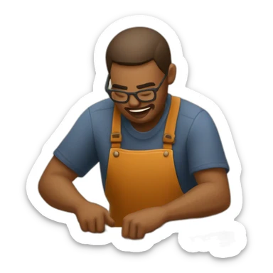 Wood carver carves I love Nadusha sticker