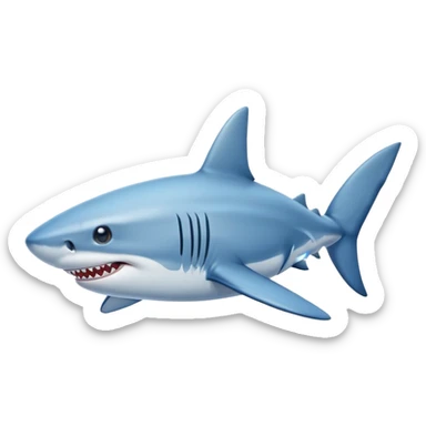Shark wearing blue shoes  sticker