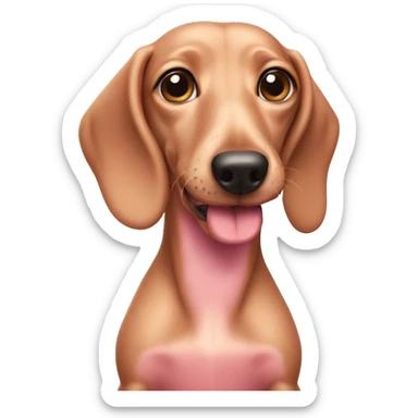 Light pink dashund  sticker
