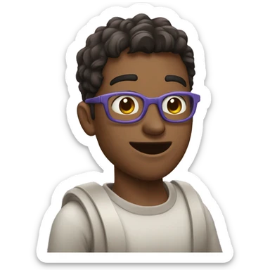 Homem loiro segurando açaí sticker