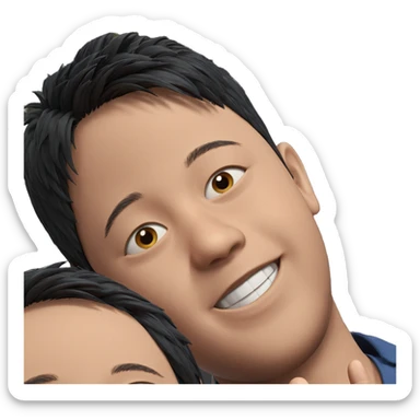 boys smiling outdoors together sticker