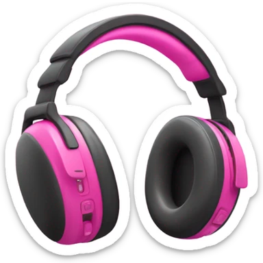 Pink headphones sticker