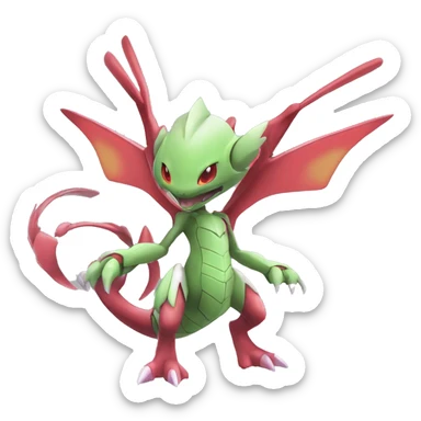 Cool Edgy Chibi Legendary Shiny Fakemon-Pokémon-Genesect-Flygon With Full Body Detailed High Quality sticker