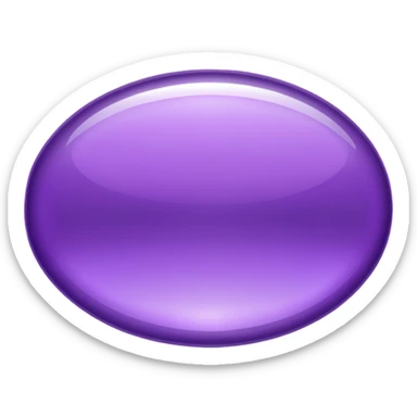metallic purple oval shape sticker