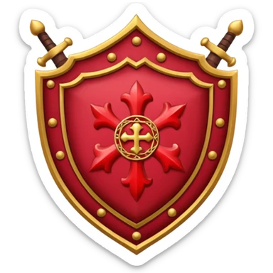 brasão sangrando medieval rosa de sangue vermelha sticker