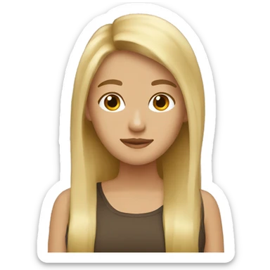 Blonde girlfriend with brown hair boyfriend  sticker