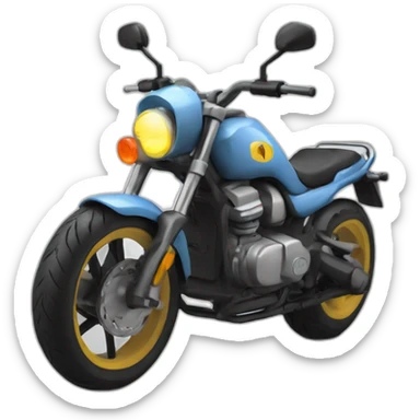 Moto sur une roue sticker