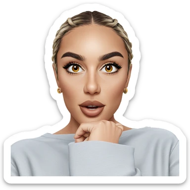 realistic portrait of a girl sticker