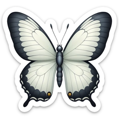 white butterfly sticker