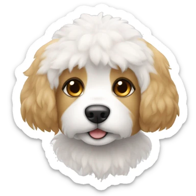 Perro blanco peludo sonsie sticker