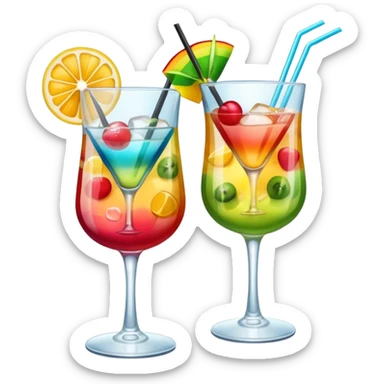 Change this cocktail to emoji style, make cheers action sticker