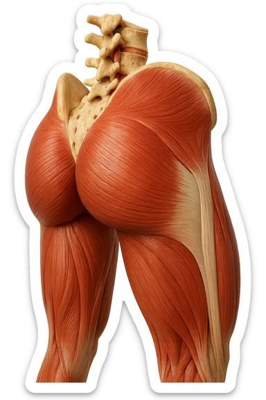 glutei gruppo muscolare iperrealistico 4k sticker