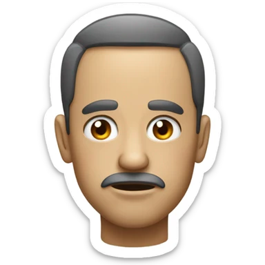 Judgmental face sticker