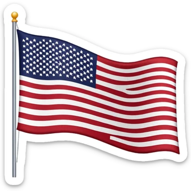 Upside down US flag sticker
