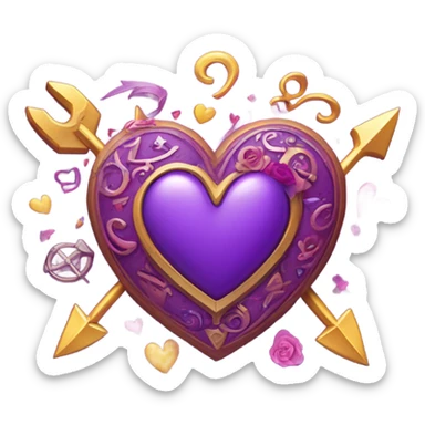 Happy Saint valentine day purple  sticker