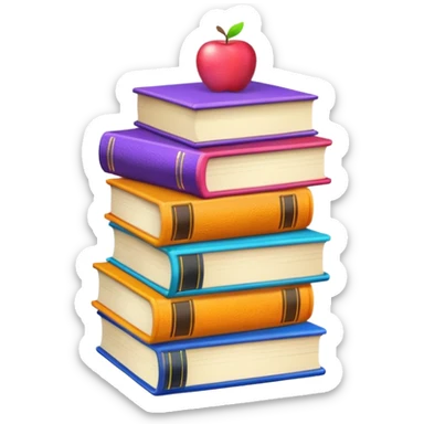 libros aesthetic de colores sticker