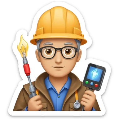 An electrician-technologist wizard sticker