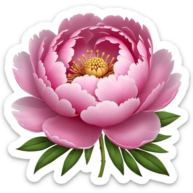 Peony flower sticker