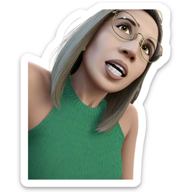 girl in jewelry indoors sticker