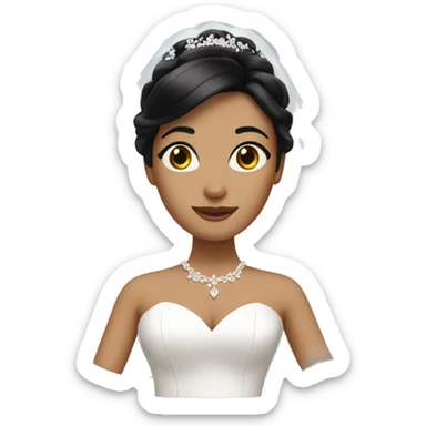 Bride With black hair  sticker