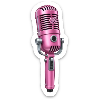 pink microphone sticker