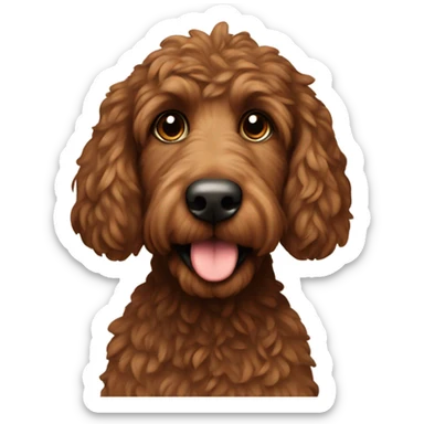 Brown Aussie doodle  sticker