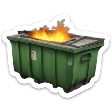 dumpster-fire sticker