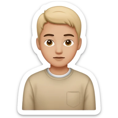person with casual clothes sticker