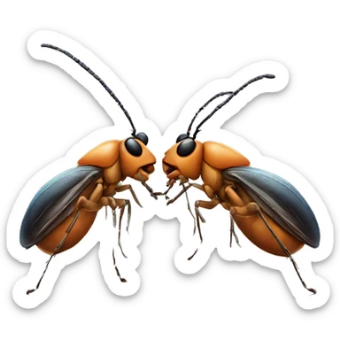 Bugs sharing a kiss sticker