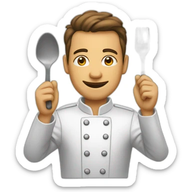 Cuisinier qui lève les main sticker