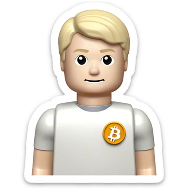 lego homme bitcoin sticker