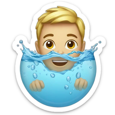 Moji water sticker