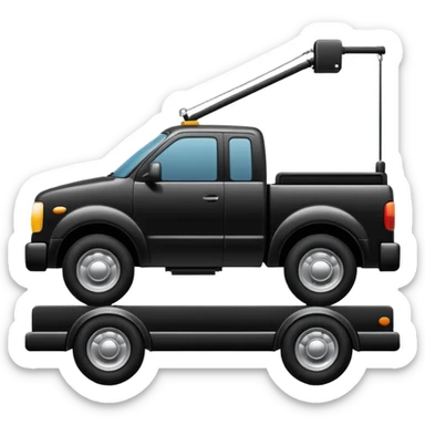 towing street icon, shilloute sticker