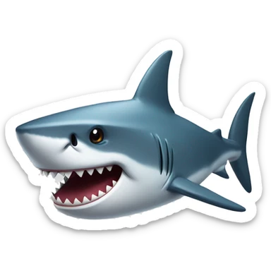 Shark with a top hat sticker