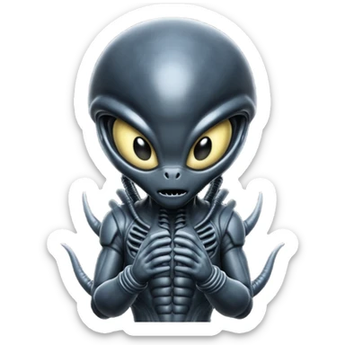 baby xenomorph from movie alien sticker