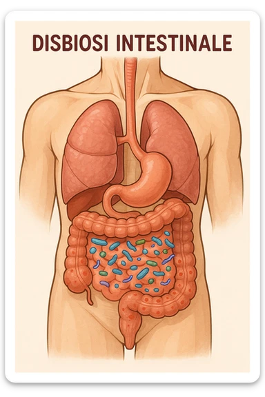disbiosi intestinale vista anatomicamente sticker