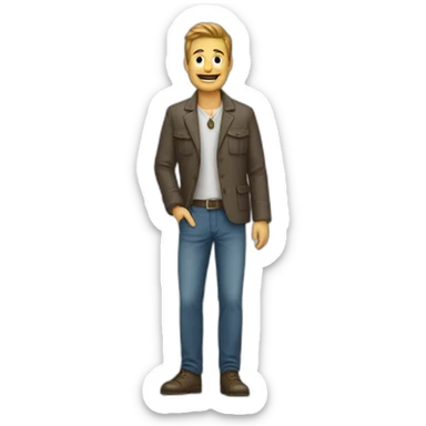 un homme avec pleins d'argents sticker