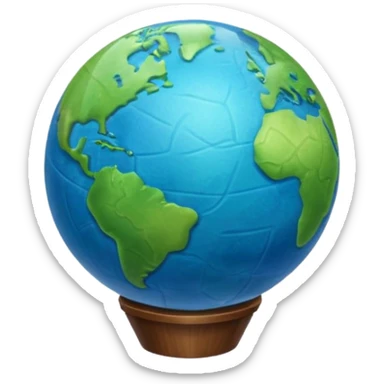 crea una imagen de un globo terraqueo con un poco de inclinación sticker