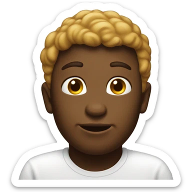 Poo ios emoji with a heavenly halo sticker