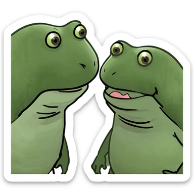 bufo stopping another bufo sticker