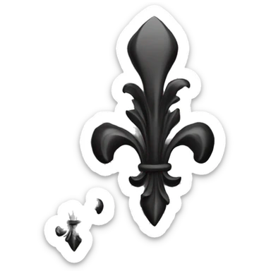 Fleur de lis in black color sticker